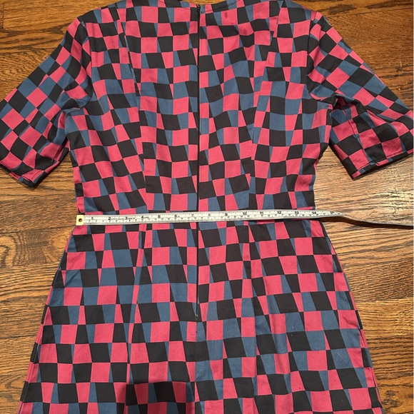 Dusen Dusen graphic black,blue, and red checkered dress - Picture 3 of 4